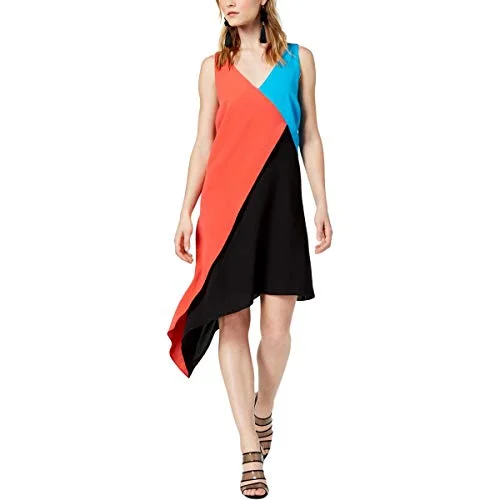 Weekend Deal Asymmetrical Colorblocked Dress