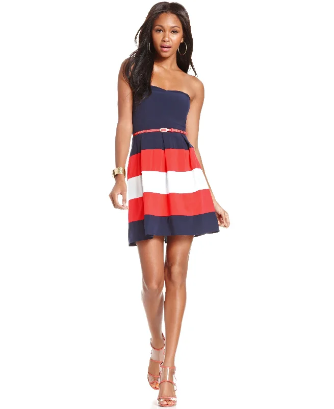 Bargain Prices B Darlin Juniors Strapless Colorblock Dress