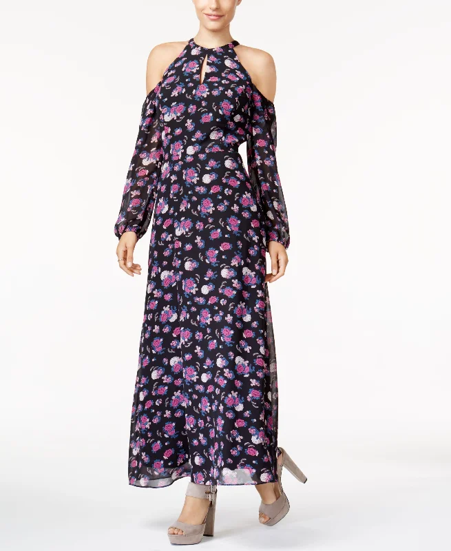 Now or Never BAR III Cold Shoulder Maxi Dress