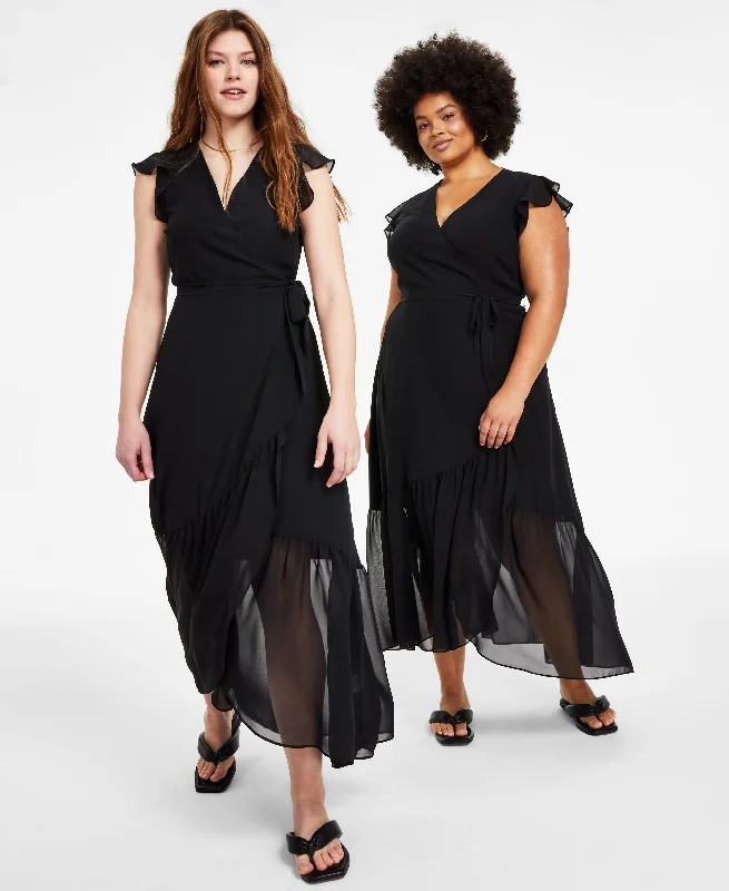 Hurry In Maxi Wrap Dress
