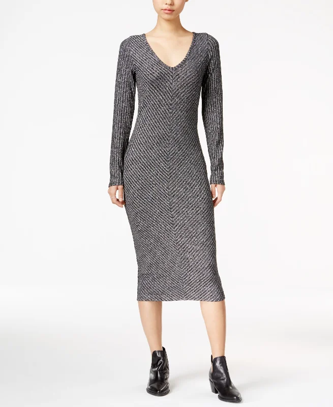 Daily Deals BAR III Metallic Ribbed Bodycon Dress