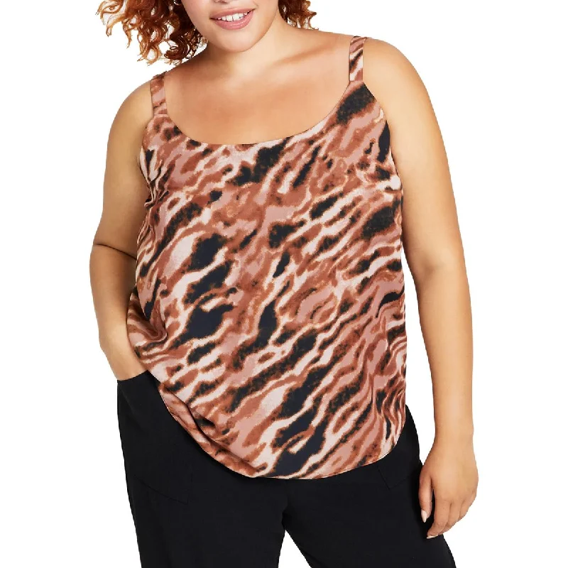 Must-Have Deals Bar III Womens Plus Animal Print Shell Tank Top