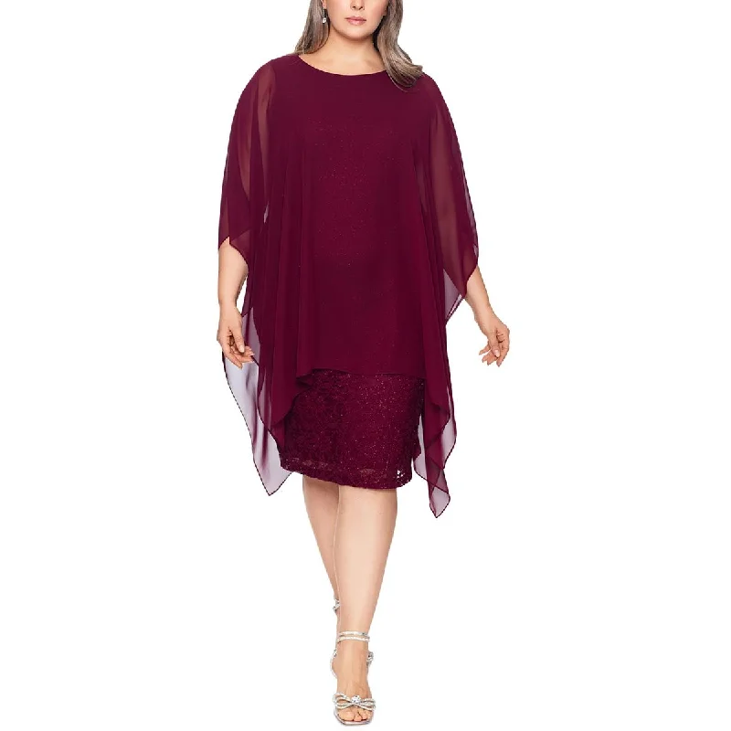 Price Fest Betsy & Adam Womens Plus Lace Sheath Dress