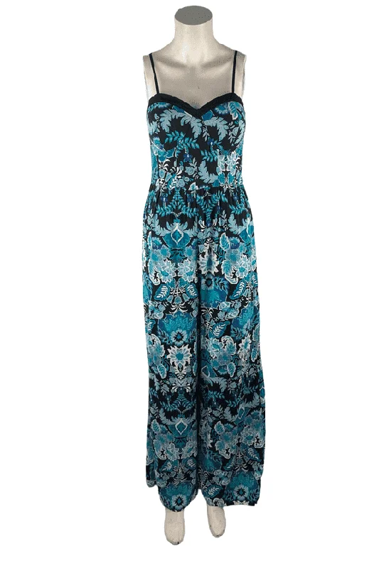 Bonus Savings Xhilaration women's blue floral jumpsuit size M