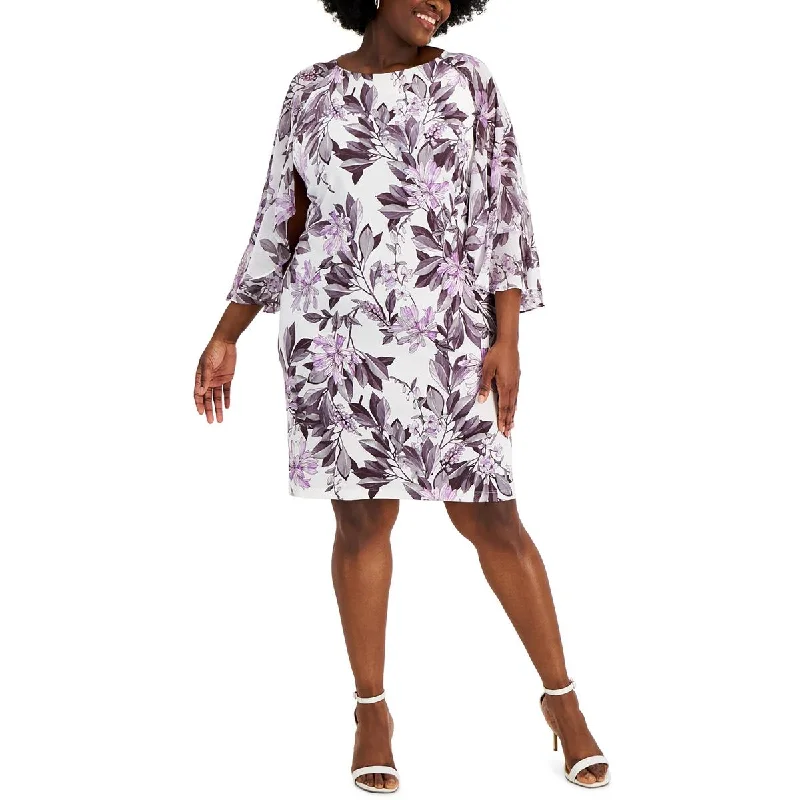 Super Bargain Connected Apparel Womens Plus Semi-Formal Knee-Length Sheath Dress