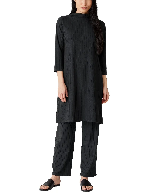 Big Discounts Eileen Fisher Ribbed Funnel-Neck Dress