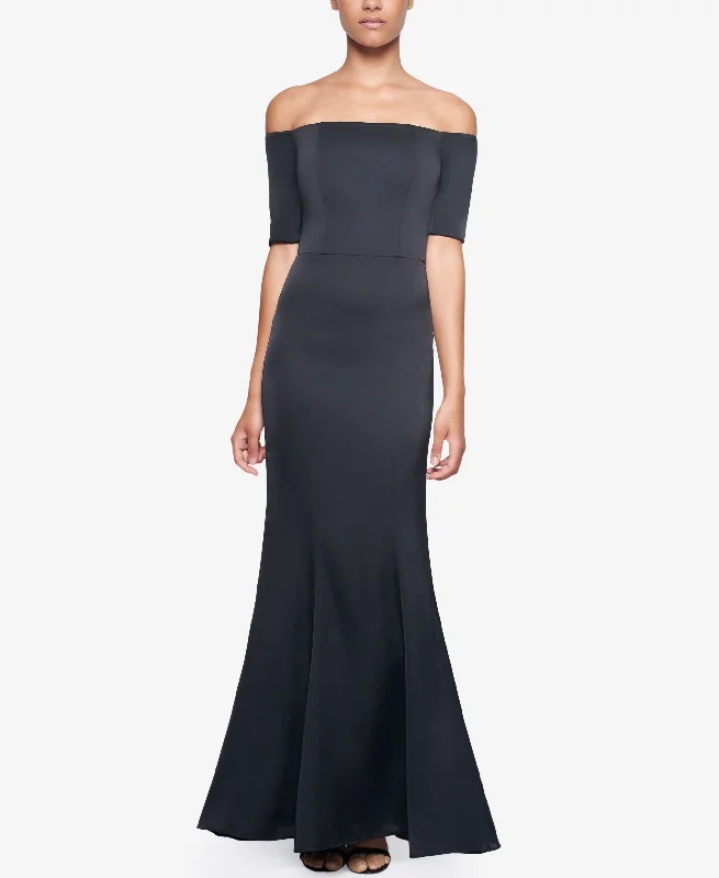 Grand Opening Sale Fame Partners Off The Shoulder Satin Dress