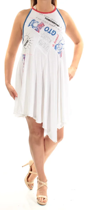 Exclusive Offers Free People Womens Printed Spaghetti Straps Casual Dress