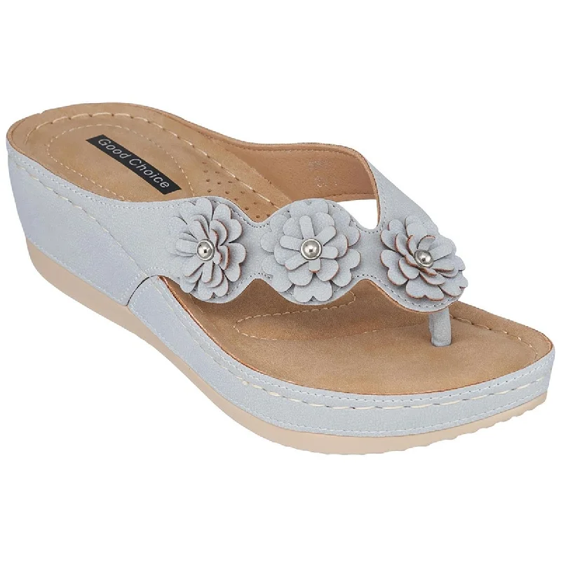 Clearance Items Good Choice Womens Ammie Faux Leather Slip On Slide Sandals