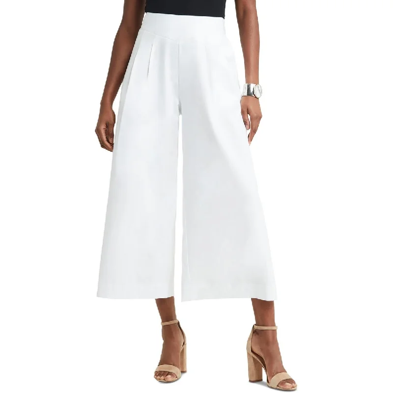 Super Bargain H Halston Womens Crop Cotton Wide Leg Pants