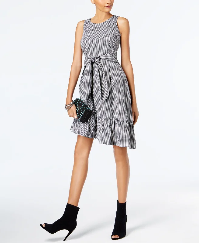 Deal Alert INC International Concepts Checkered Asymmetrical Dress