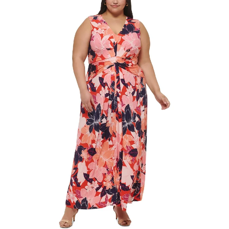 Big Savings Jessica Howard Womens Plus Floral Print  Maxi Dress