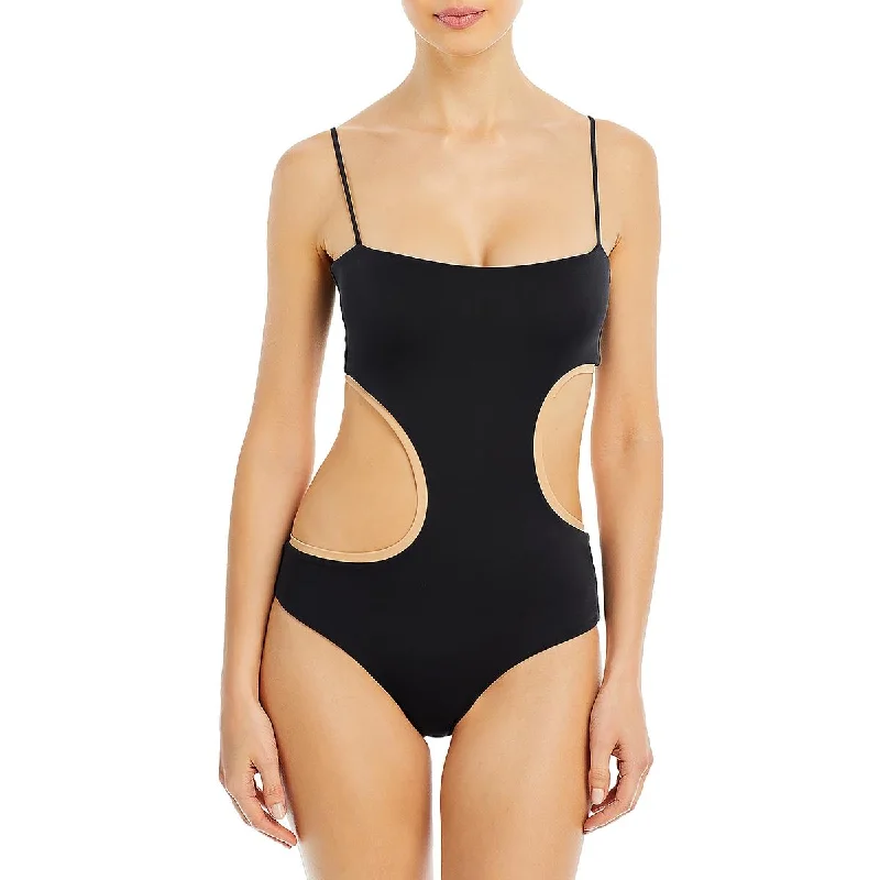 Massive Deals Johanna Ortiz Womens Coastlines Tie Back Cut-Out One-Piece Swimsuit