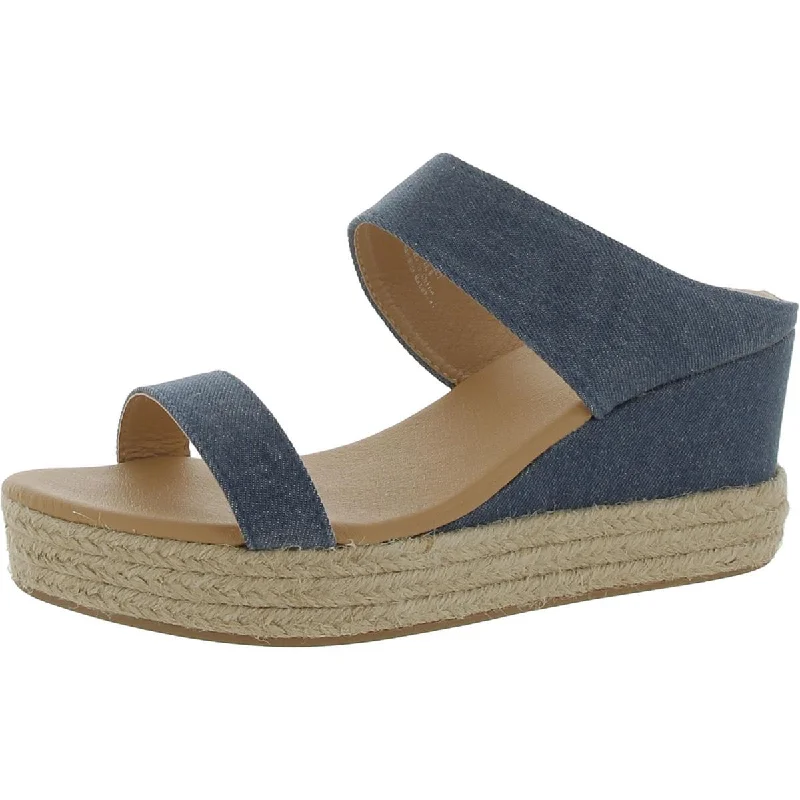Deal Frenzy Journee Collection Womens Denim Slip On Espadrilles