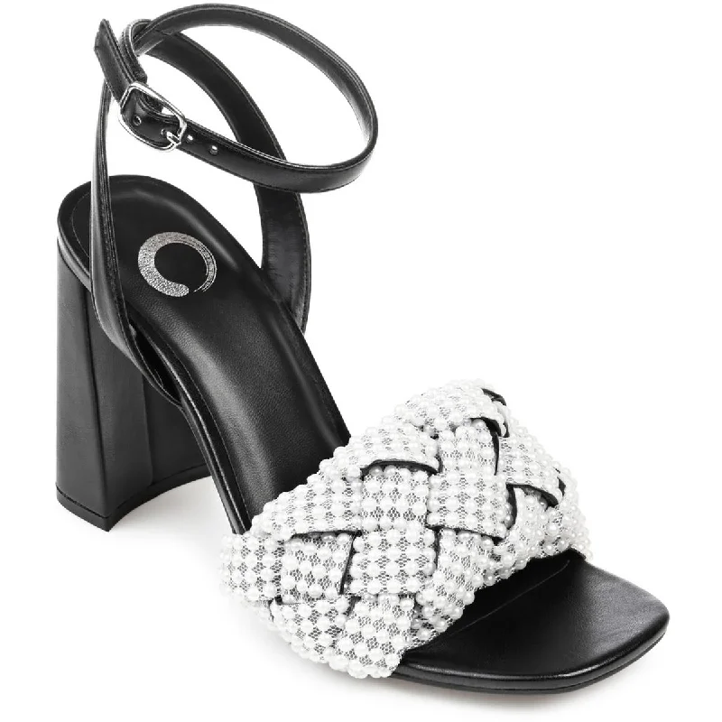 Final Markdown Journee Collection Womens DUA Faux Leather Block Heel