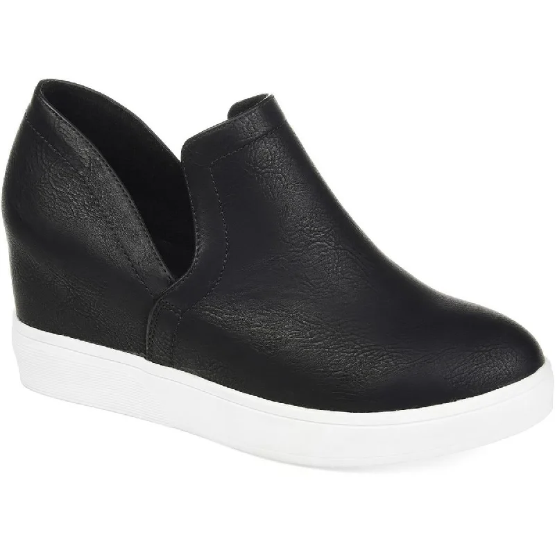 Price Meltdown Journee Collection Womens Faux Leather Slip-On Sneakers