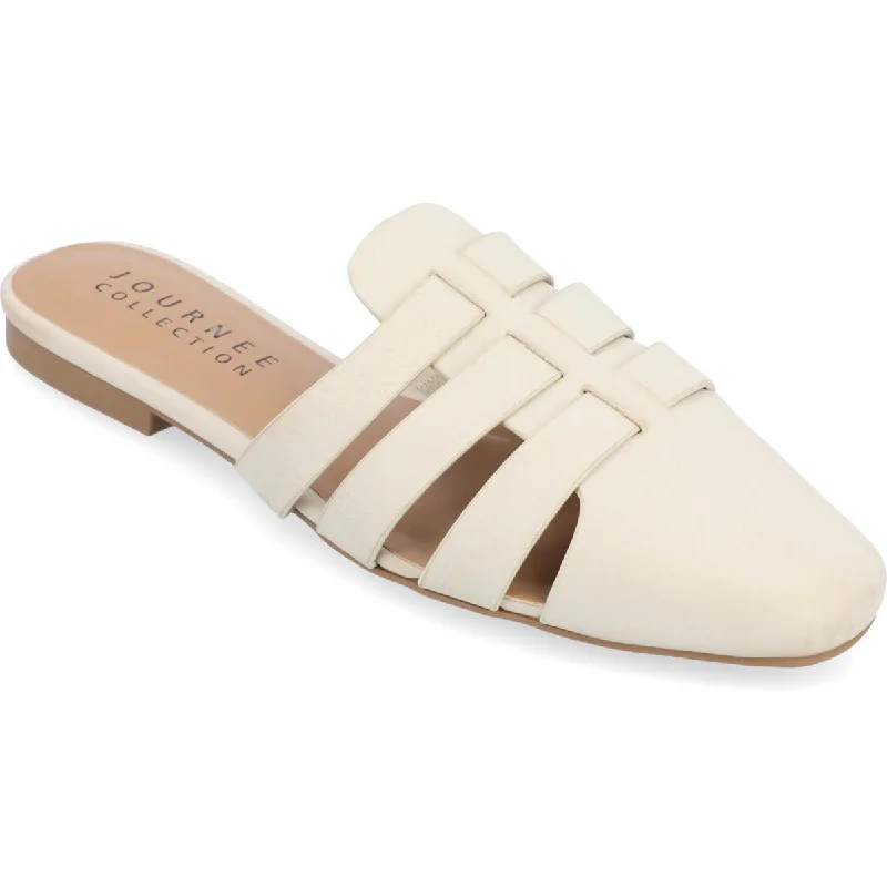 Deep Discounts Journee Collection Womens JAZYBELL  Faux Leather Almond toe Flat Shoes