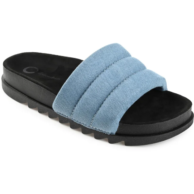 Amazing Deals Journee Collection Womens Lazro Slip On Flats Slide Sandals