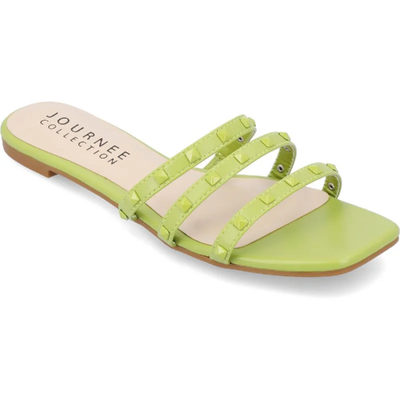 Special Promotion Journee Collection Womens Slip On Square Open Toe Slide Sandals