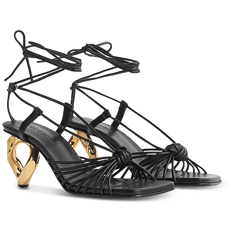 Instant Discount JW Anderson Womens Leather Heels Strappy Sandals