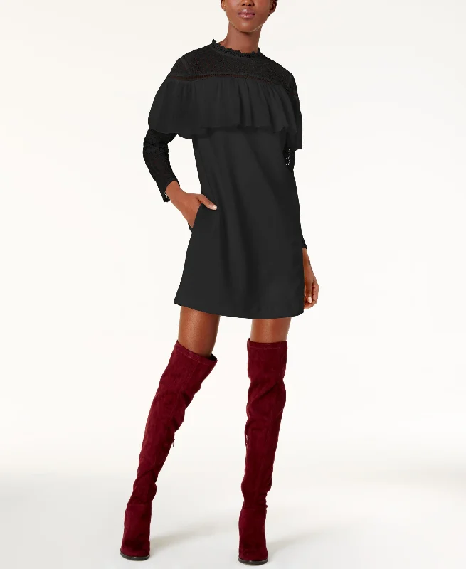 Final Sale Kensie Ruffled Eyelet Lace Dress