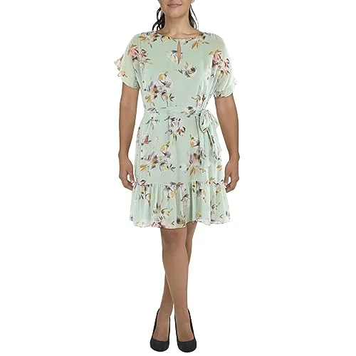 Overstock Sale Lauren Ralph Lauren Floral Chiffon Sleeveless Dress