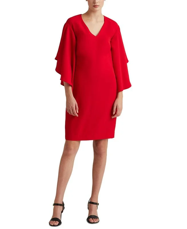 Factory Direct Sale LAUREN Ralph Lauren Ruffle-Sleeve Cocktail Dress