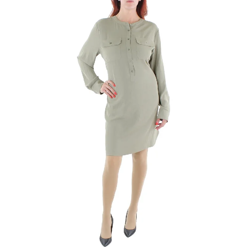 Huge Discounts Lauren Ralph Lauren Womens Georgette A-Line Shirtdress