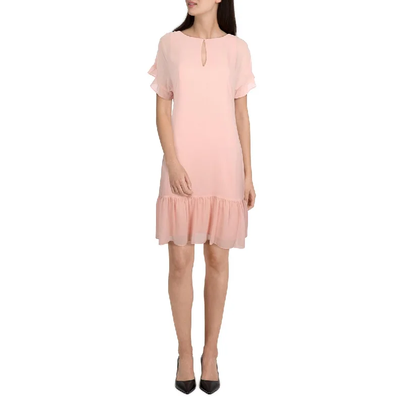 Daily Deals Lauren Ralph Lauren Womens Keyhole Mini Midi Dress