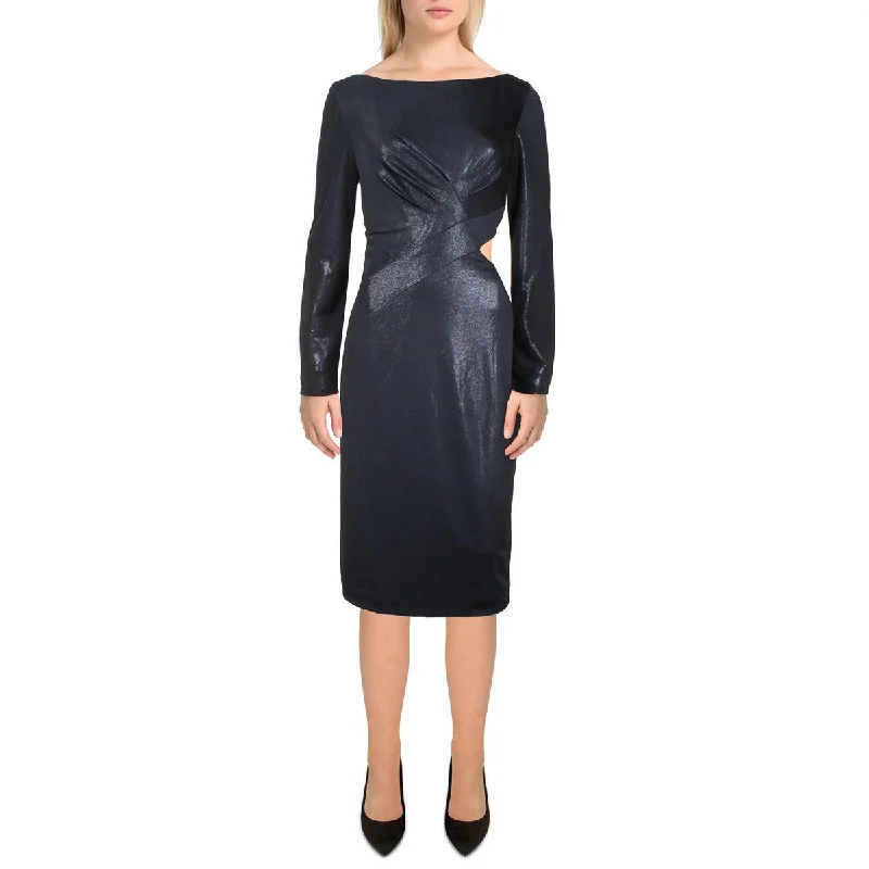 Amazing Deals Lauren Ralph Lauren Womens Pleated Midi Cocktail And Party Dress