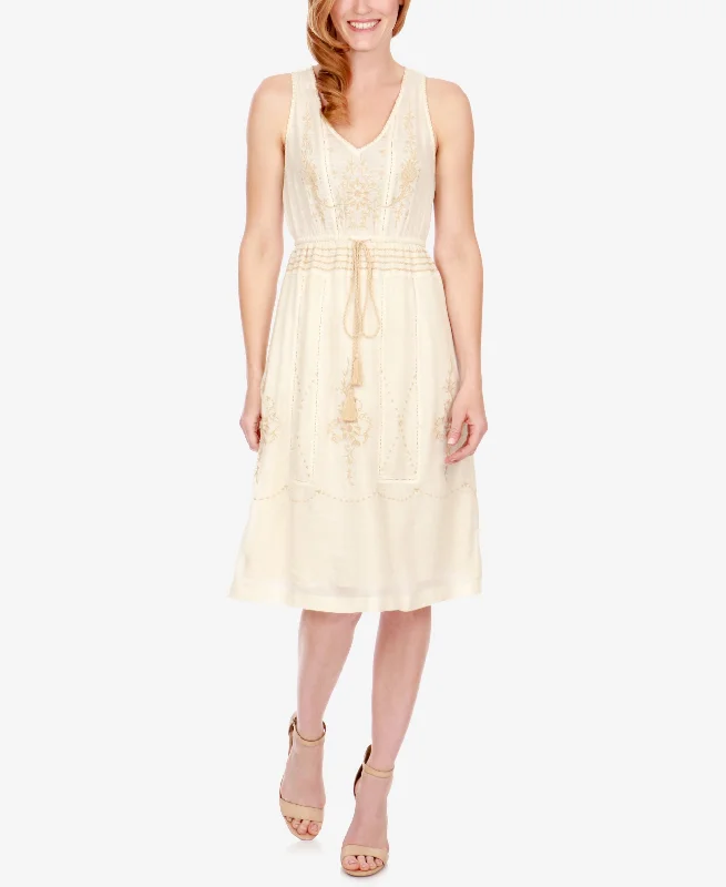 Blowout Sale Lucky Brand Embroidered Drawstring Dress
