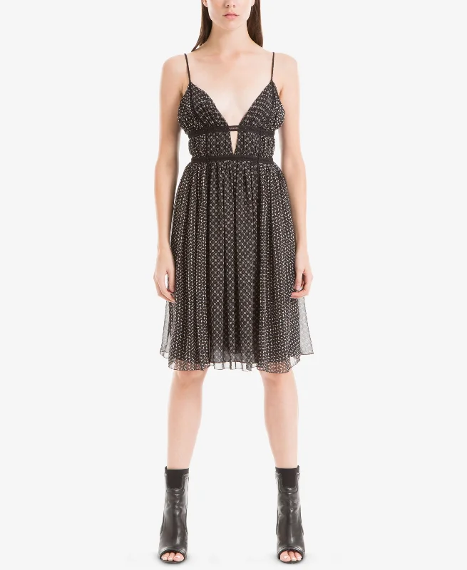 Exclusive Online Offer Max Studio London Plunging Mixed Print Dress