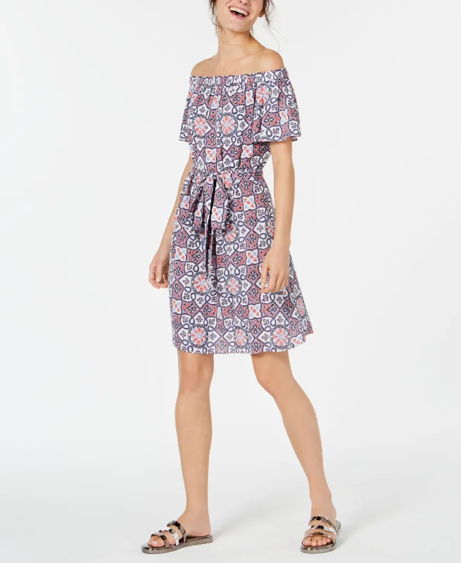 Act Fast Michael Michael Kors Mosaic Off The Shoulder Dress Sizes