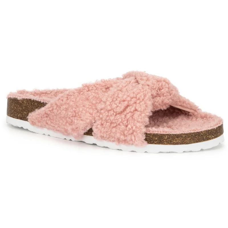 Deal Mania Olivia Miller Womens Lana Slip On Lightweight Flip-Flops