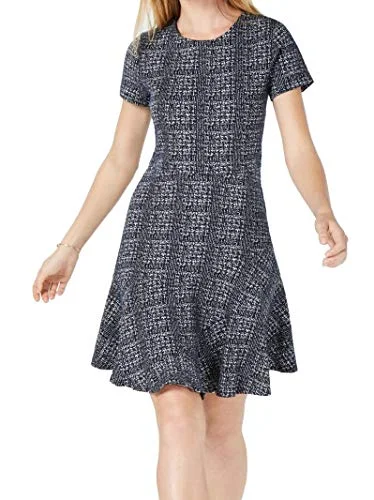 Special Price Plaid Fit & Flare Dress