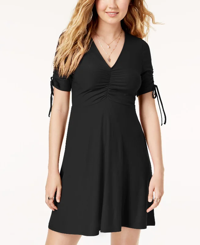 Amazing Deals Planet Gold Juniors Ruched Fit Flare Dress
