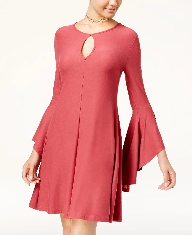 Don't Miss Planet Gold Juniors Super Soft Ruffle Sleeve Shift Dress