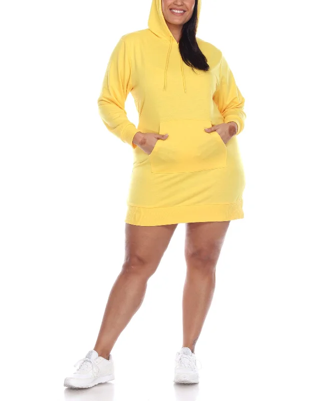 Amazing Deals Plus Size Hoodie Sweatshirt Dress