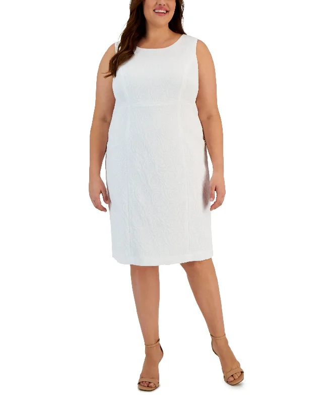Price Buster Plus Size Jacquard Empire-Seam Dress