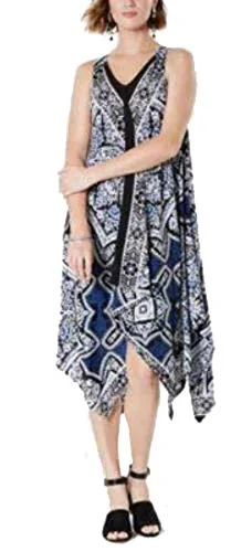 Exclusive Deal Printed Handkerchief-Hem Dress