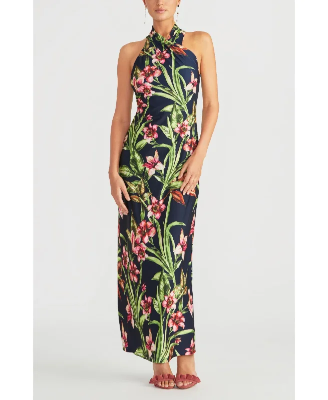 Bargain Blast Rachel Rachel Roy Floral Print Halter Maxi Dress