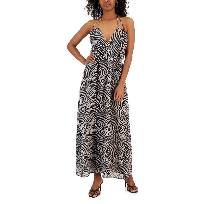Lowest Prices Rachel Rachel Roy Womens Zebra Print Halter Maxi Dress