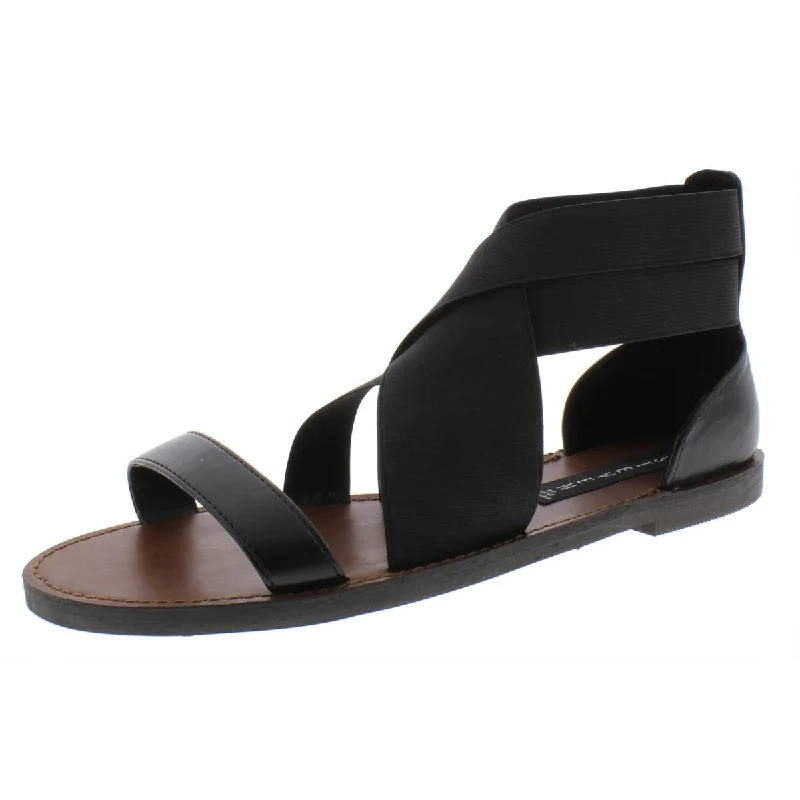The Best Prices Steven By Steve Madden Womens Scarlitt Faux Leather Flats Flat Sandals The Best Prices Steven By Steve Madden Womens Scarlitt Faux Leather Flats Flat Sandals