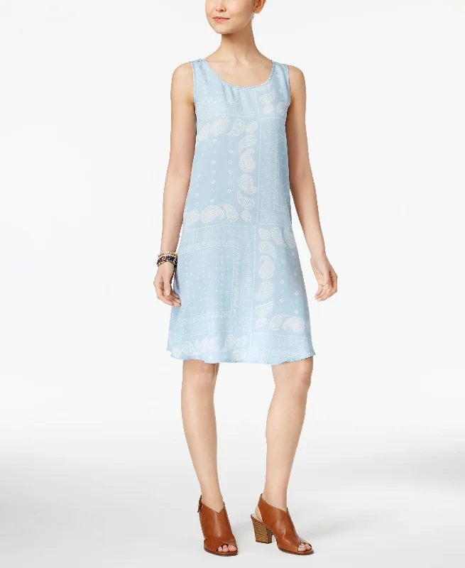 Unbeatable Prices Style & Co Printed Denim Shift Dress