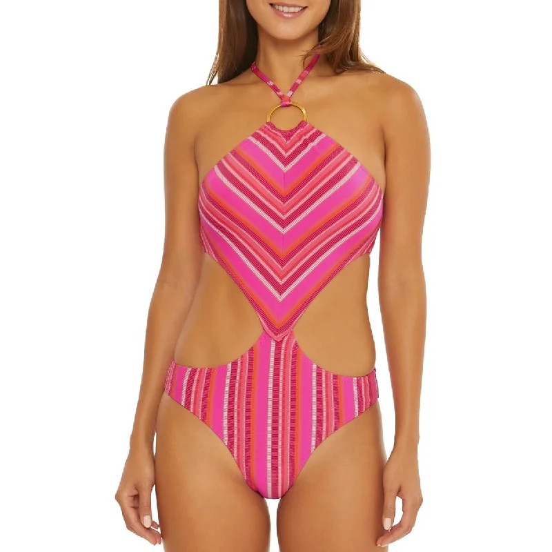 Special Price Trina Turk Womens Cut-Out  One-Piece Swimsuit
