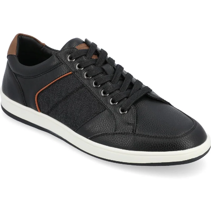 Markdowns Vance Co. Mens Rogers Faux Leather Lace-Up Oxfords