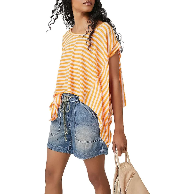 Markdowns We The Free Womens Striped 100% Cotton Pullover Top
