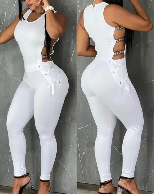 Super Savings Women Jumpsuit 2023 Summer Fashion Letter Pattern Sleeveless Sexy Ladder Cutout Round Neck Skinny Daily Long Jumpsuit Streetwear Super Savings Women Jumpsuit 2023 Summer Fashion Letter Pattern Sleeveless Sexy Ladder Cutout Round Neck Skinny Daily Long Jumpsuit Streetwear