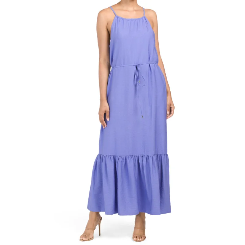 Can't Miss Women's Halter-Neck Tiered Maxi Dress