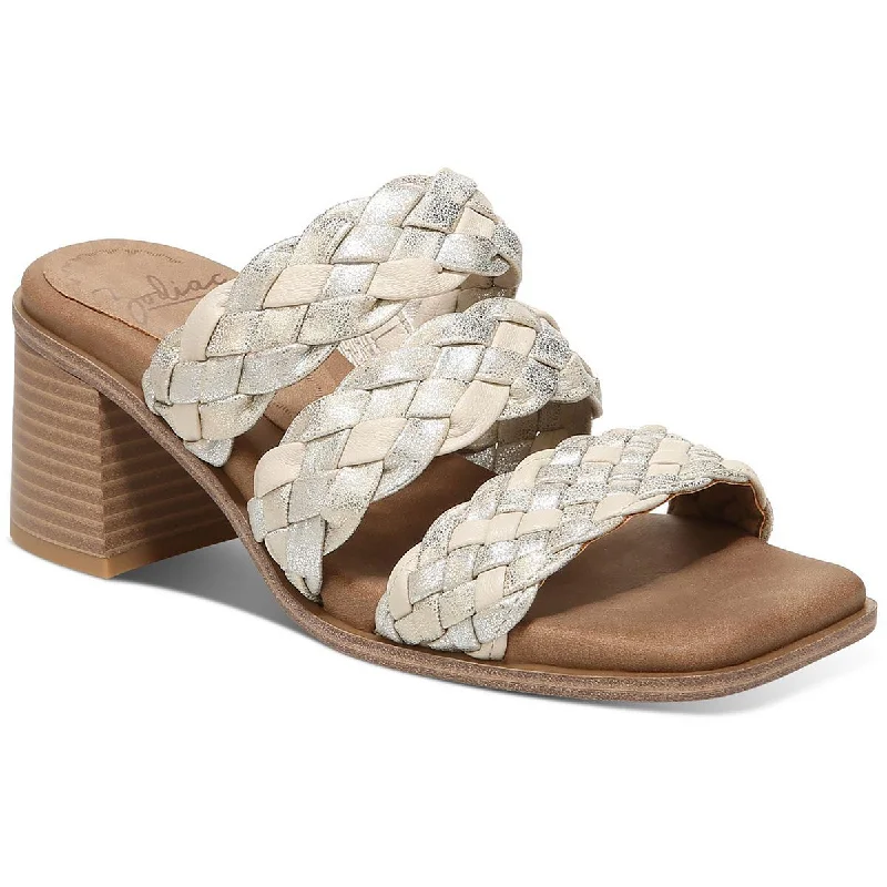 YEAR-End Sale Zodiac Womens Lilah Faux Leather Square Toe Heels
